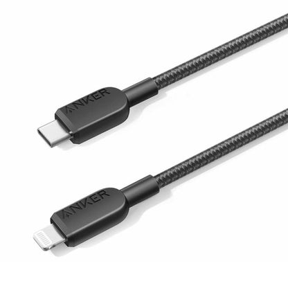 ANKER MFi Type-C To 8 Pin Fast Charging Braided Cable, 0.9m White, 0.9m Black, 1.8m White, 1.8m Black