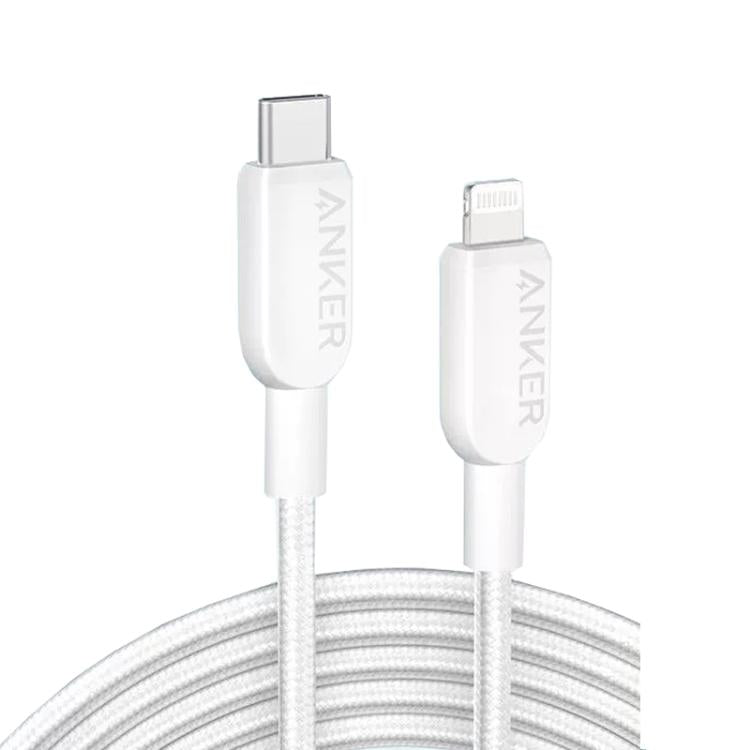 ANKER MFi Type-C To 8 Pin Fast Charging Braided Cable, 0.9m White, 0.9m Black, 1.8m White, 1.8m Black