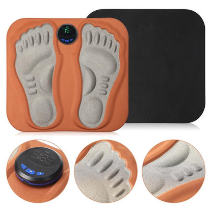 EMS Smart 6-mode 15-level 3D Foot Massage Pad Microcurrent Foot Massager, (Orange)