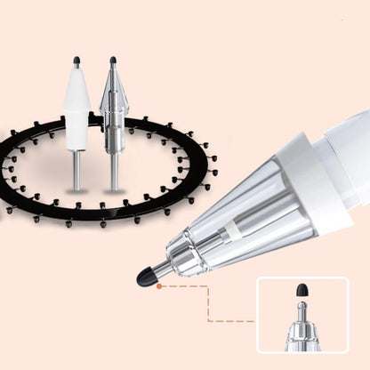 For Xiaomi Smart Pen 2nd Gen Replacement Tip Damped Needle-tip Pen Nib, With 1 Circle Pen Tip Cap White, With 1 Circle Pen Tip Cap Transparent, With 2 Circles Pen Tip Cap White, With 2 Circles Pen Tip Cap Transparent