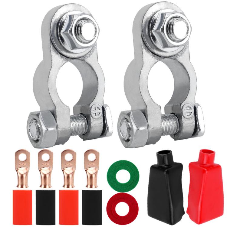 M8 RV Yacht Battery Zinc Alloy Battery Terminal Wiring Clip, 2x3/8 inch, 2x5/16 inch, 2x3/8 inch With Brush, 2x5/16 inch With Brush