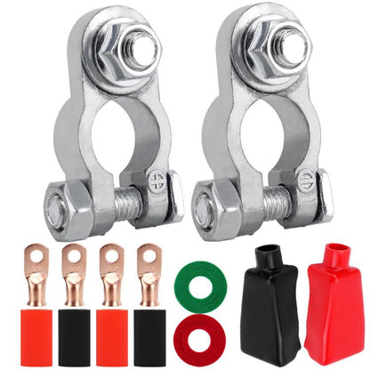 M8 RV Yacht Battery Zinc Alloy Battery Terminal Wiring Clip, 2x3/8 inch, 2x5/16 inch, 2x3/8 inch With Brush, 2x5/16 inch With Brush