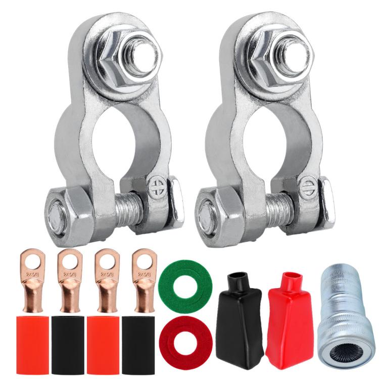 M8 RV Yacht Battery Zinc Alloy Battery Terminal Wiring Clip, 2x3/8 inch, 2x5/16 inch, 2x3/8 inch With Brush, 2x5/16 inch With Brush