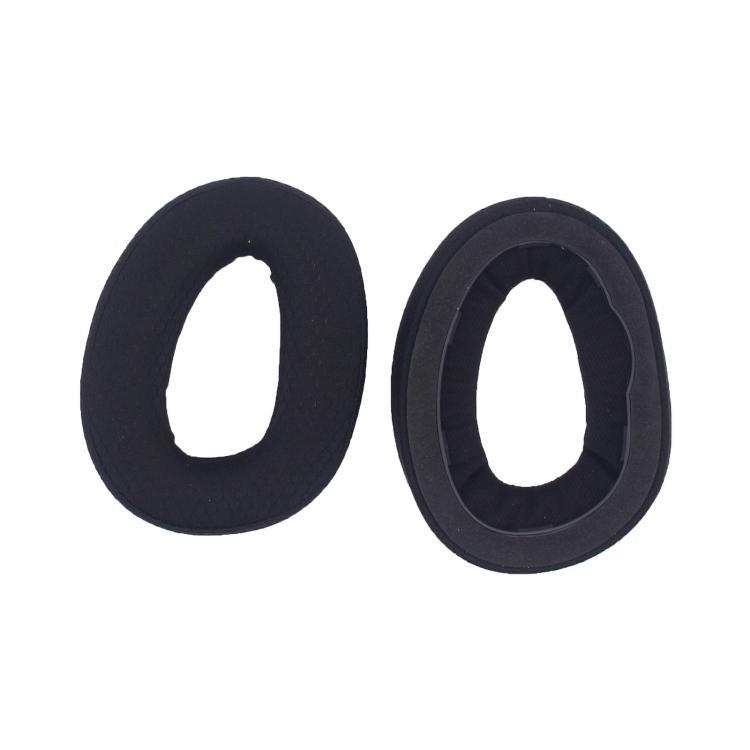 For EPOS H3 / H3 Pro 1pair Headphones Ear Covers Earmuffs, Black Football Net, Velvet Stitching, Black Gel, Gray Gel
