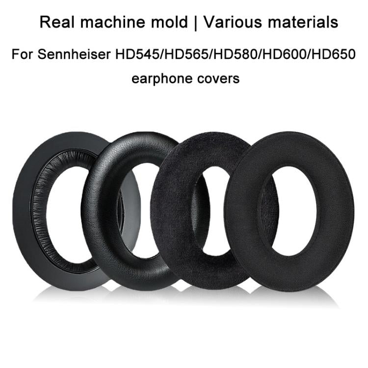 2pcs For Sennheiser HD545 / HD565 / HD580 / HD600 / HD650 Earphone Cover Sponge Earmuffs With Tuning Foam, Flannel, Protein Leather, Protein Leather-Patchwork, Gold Velvet-Patchwork, Lambskin-Patchwork, Lambskin Perforated-Patchwork��������������������...