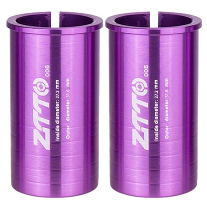 2pcs ZTTO Bicycle Seat Post Conversion Sleeve Reducer Cover, 25.4-27.2mm 001, 27.2-28.6mm 003, 27.2-30.4mm 004, 27.2-30.8mm 005, 27.2-31.6mm 006, 27.2-33.9mm 007, 31.8-34.9mm 008, 30.9-31.6mm 009, 25.4-30.9mm 010, 25.4-31.6mm 011, 27.2-30mm 012        ...