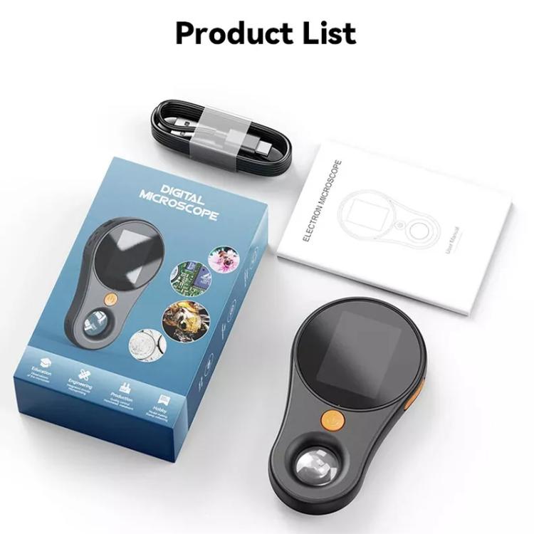 Portable Inspection Jewelry Painting Repair Optical Microscope Mini Primary Secondary Students Experiment Science Apparatus, Black, White, Black+32G, White+32G