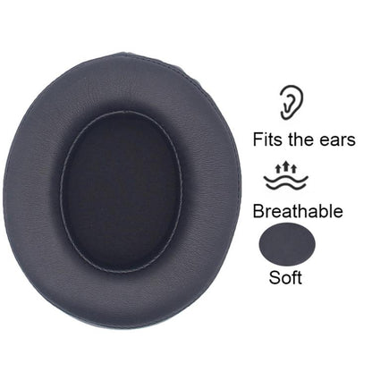 For Philips SHP9500 1pair Headphones Sponge Cover Earmuffs, Black Leather, Black Flannel, Gray Cotton Linen, Black Ice Gel