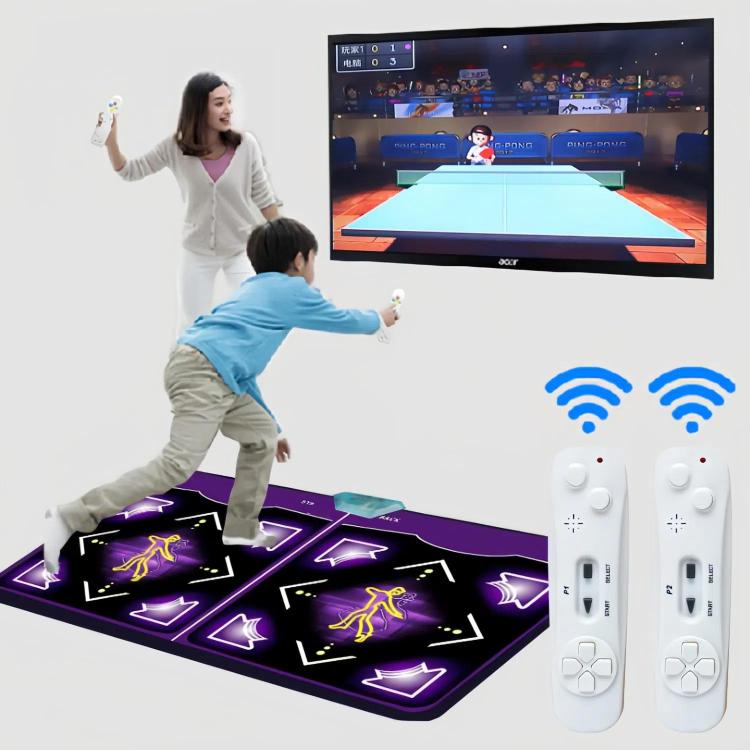 Wired Dance Mat With Motion Sensor - Dual Player Fitness Gaming Rug For TV & PC, Supports TF Card AV Interface, EU Plug, 040, 039