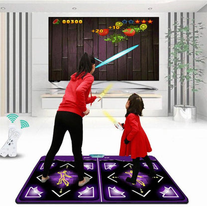 Wired Dance Mat With Motion Sensor - Dual Player Fitness Gaming Rug For TV & PC, Supports TF Card AV Interface, EU Plug, 040, 039