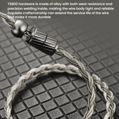 CVJ TS800 Eight Strands Copper Silver Plated Interchangeable Audio Plugs Headphone Upgrade Cable, 4.4mm S Pin, 4.4mm 0.75mm, 4.4mm 0.78mm, 4.4mm MMCX, Type-C S Pin, Type-C 0.75mm, Type-C 0.78mm, Type-C MMCX