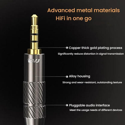CVJ VS400 Interchangeable Audio Plug Oxygen-Free Copper Headphone Upgrade Cable, 4.4mm S Pin, 4.4mm 0.75mm, 4.4mm 0.78mm, 4.4mm MMCX, Type-C 0.75mm, Type-C 0.78mm, Type-C MMCX, Type-C S Pin