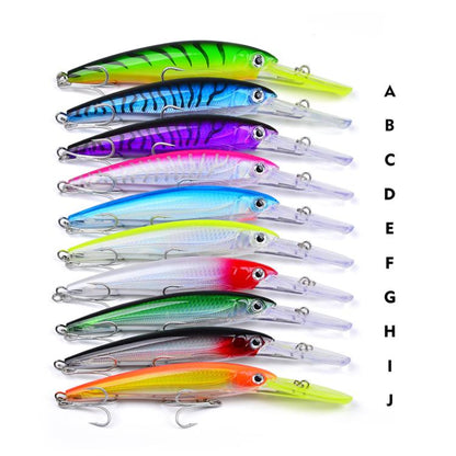 PROBEROS DW627 Leurre Bionique de Pêche Minnow Grande Distance, A, B, C, D, E, F, G, H, I, J