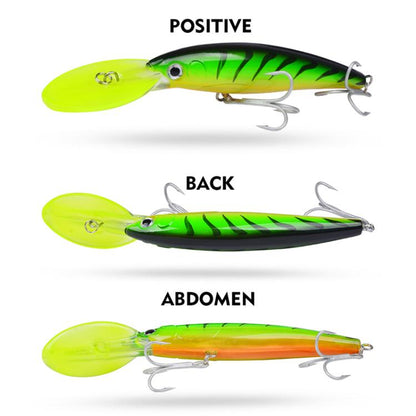 PROBEROS DW627 Leurre Bionique de Pêche Minnow Grande Distance, A, B, C, D, E, F, G, H, I, J
