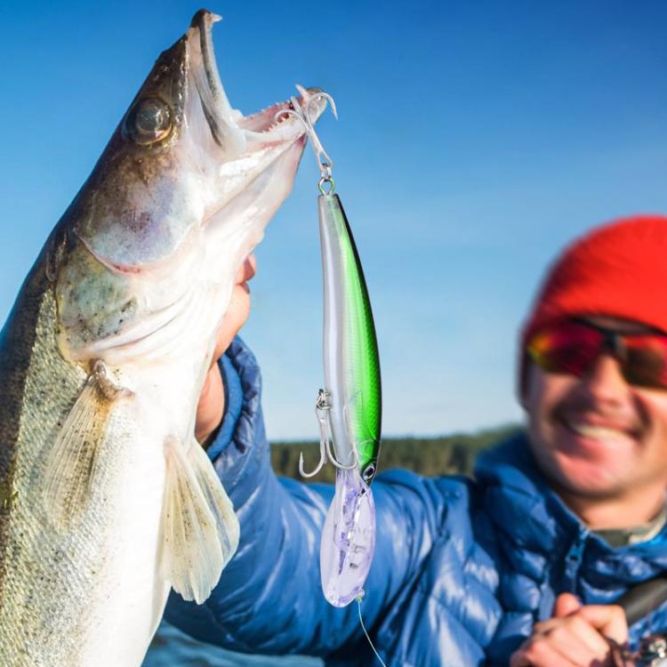PROBEROS DW627 Leurre Bionique de Pêche Minnow Grande Distance, A, B, C, D, E, F, G, H, I, J