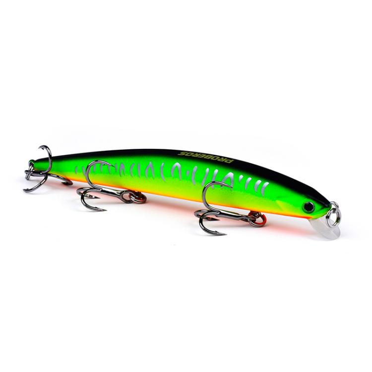 Leurre Minnow Submergé PROBEROS DW622 12,5cm-16g, Leurre Dur Bionique en Plastique Polyvalent pour la Pêche en Mer