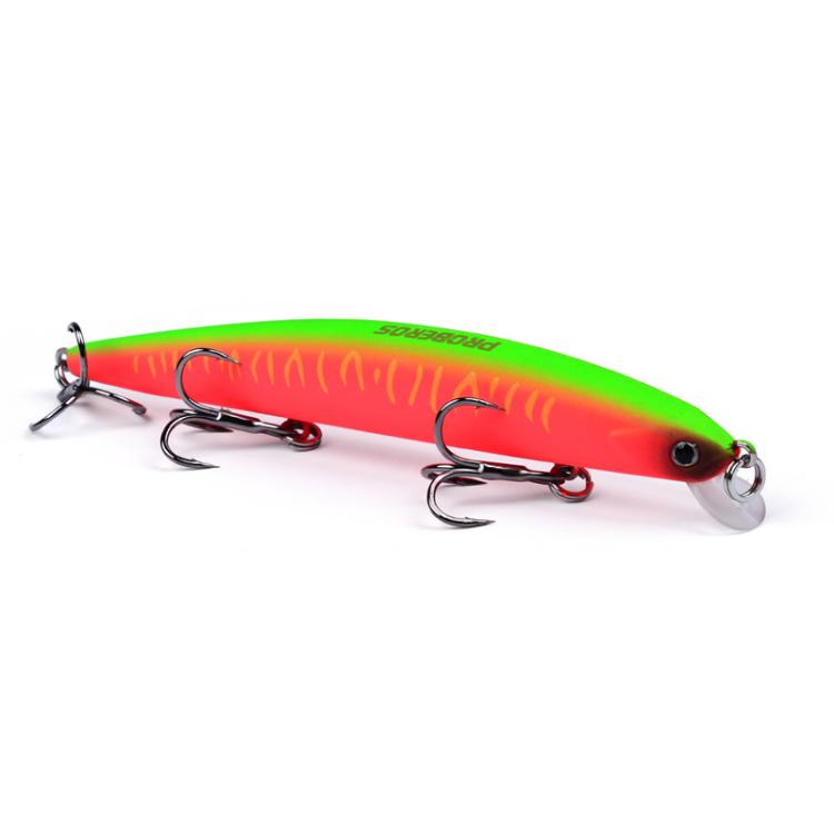 Leurre Minnow Submergé PROBEROS DW622 12,5cm-16g, Leurre Dur Bionique en Plastique Polyvalent pour la Pêche en Mer
