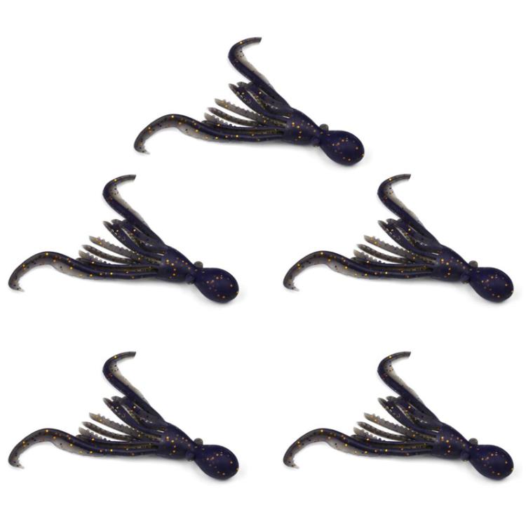 PROBEROS DW6123 Leurre souple simulant un calmar, 10 cm-4,8 g, Leurre de pêche en mer pour poulpe, 5 pièces/paquet