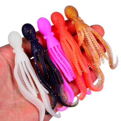 PROBEROS DW6123 Leurre souple simulant un calmar, 10 cm-4,8 g, Leurre de pêche en mer pour poulpe, 5 pièces/paquet
