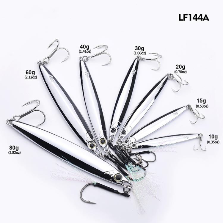 Leurre en alliage de zinc PROBEROS LF144, longue distance de lancer, récupération rapide, pour maquereau espagnol, imitation miroir, 15g, 20g, 30g, 40g, 60g, 80g, 10g