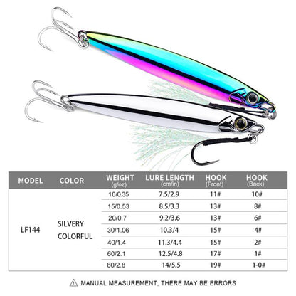 Leurre en alliage de zinc PROBEROS LF144, longue distance de lancer, récupération rapide, pour maquereau espagnol, imitation miroir, 15g, 20g, 30g, 40g, 60g, 80g, 10g