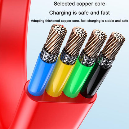 120cm Portable 3 In 1 Fast Charging Cable With Mobile Phone Holder Light Retractable Data Cable