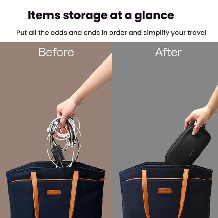 BANGE 3067 Travel Digital Storage Bag Multi-compartment Data Cable Daily Business Trip Handbag