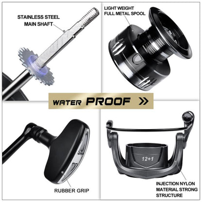 Moulinet Spinning LUYA Sea Long Casting Bras oscillant métallique CNC, PROBEROS ME2000, PROBEROS ME3000, PROBEROS ME4000, PROBEROS ME5000, PROBEROS ME6000, PROBEROS ME7000