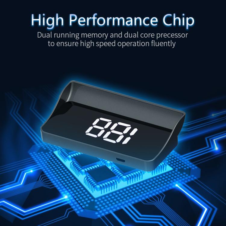 W1 Car HUD Head-up Display GPS Speedometer Speed Display, KM, MPH