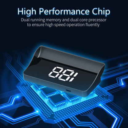 W1 Car HUD Head-up Display GPS Speedometer Speed Display, KM, MPH