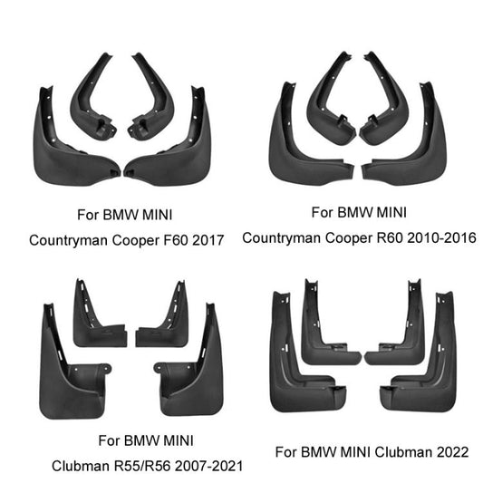 Car Tire Soft Rubber Mudguard For BMW, MINI Countryman Cooper F60 2017, MINI Countryman Cooper R60 2010-2016, MINI Clubman R55/R56 2007-2021, MINI Clubman 2022