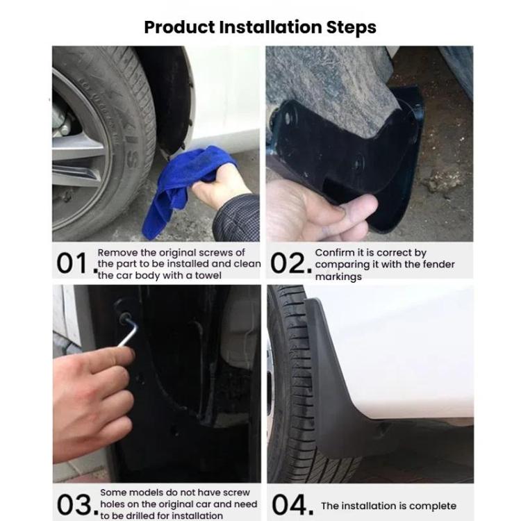 For 2019-2024 Chevrolet Blazer Car Tire Soft Rubber Mudguard