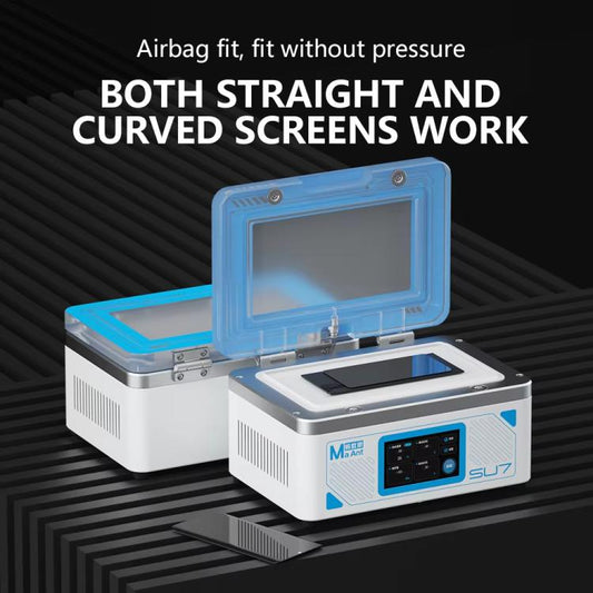 Cell Phone Repair Curved Screen Pressing Machine Flat Panel LCD Screen Vacuum Laminating Machine, EU Plug, MaAnt SU7