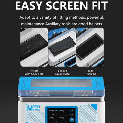 Cell Phone Repair Curved Screen Pressing Machine Flat Panel LCD Screen Vacuum Laminating Machine, EU Plug, MaAnt SU7