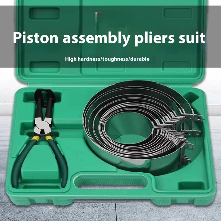 Jeu d'outils d'installation et de dépose de serre-segments de piston, 14 en 1 vert