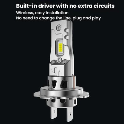 2pcs 6000K Mini Car Plug-in Integrated LED Headlights, H7