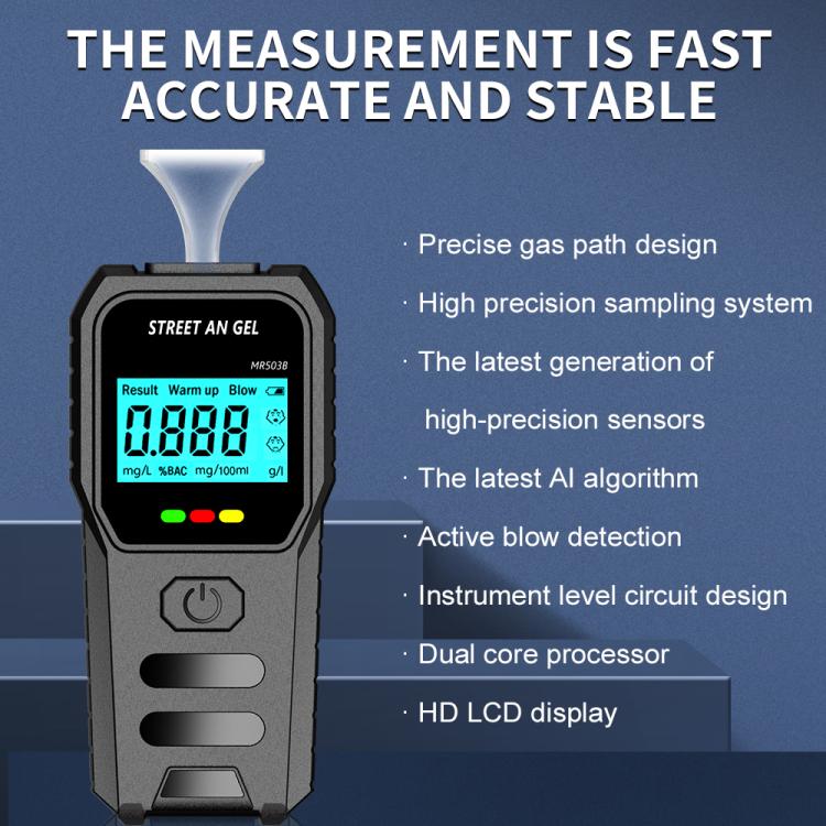 LCD Screen High-Precision Air-Blowing Dual-Purpose Alcohol Tester, 503B