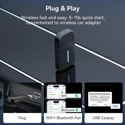 Car Wired Dual-port CarPlay/Android 2 in 1 Converts To Wireless Box, CarPlay/Android 2 in 1