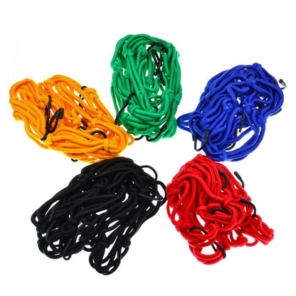 Motorcycle Scooter Fuel Tank Mesh Bag 6 Hooks Elastic Webbing Expandable Mesh Bag