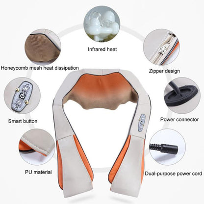 Car Household Massage Shawl Heated Shoulder And Cervical Massager, US Plug, EU Plug, UK Plug