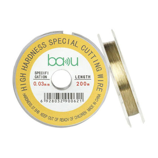 200m/329ft Carbon Steel Screen Separator Cutting Wire for Smartphone & Tablet LCD Screen Repair, BAKU 0.03mm, BAKU 0.04mm, BAKU 0.05mm, BAKU 0.06mm, BAKU 0.08mm
