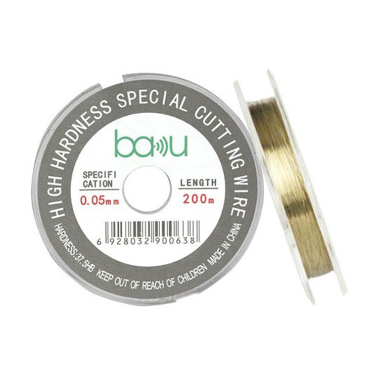 200m/329ft Carbon Steel Screen Separator Cutting Wire for Smartphone & Tablet LCD Screen Repair, BAKU 0.03mm, BAKU 0.04mm, BAKU 0.05mm, BAKU 0.06mm, BAKU 0.08mm