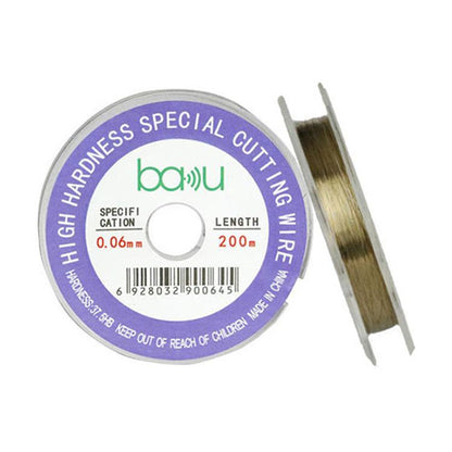 200m/329ft Carbon Steel Screen Separator Cutting Wire for Smartphone & Tablet LCD Screen Repair, BAKU 0.03mm, BAKU 0.04mm, BAKU 0.05mm, BAKU 0.06mm, BAKU 0.08mm