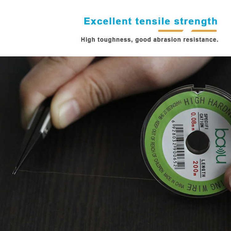200m/329ft Carbon Steel Screen Separator Cutting Wire for Smartphone & Tablet LCD Screen Repair, BAKU 0.03mm, BAKU 0.04mm, BAKU 0.05mm, BAKU 0.06mm, BAKU 0.08mm