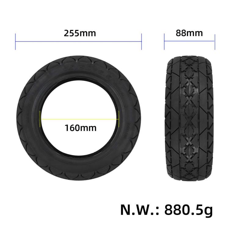 Pneu Tubeless 10 Pouces 75/50-6.5 Antidérapant pour Trottinettes Électriques