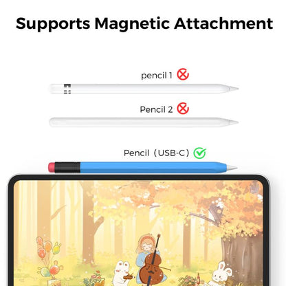For Apple Pencil USB-C AhaStyle PT180-3 Silicone Pen Case