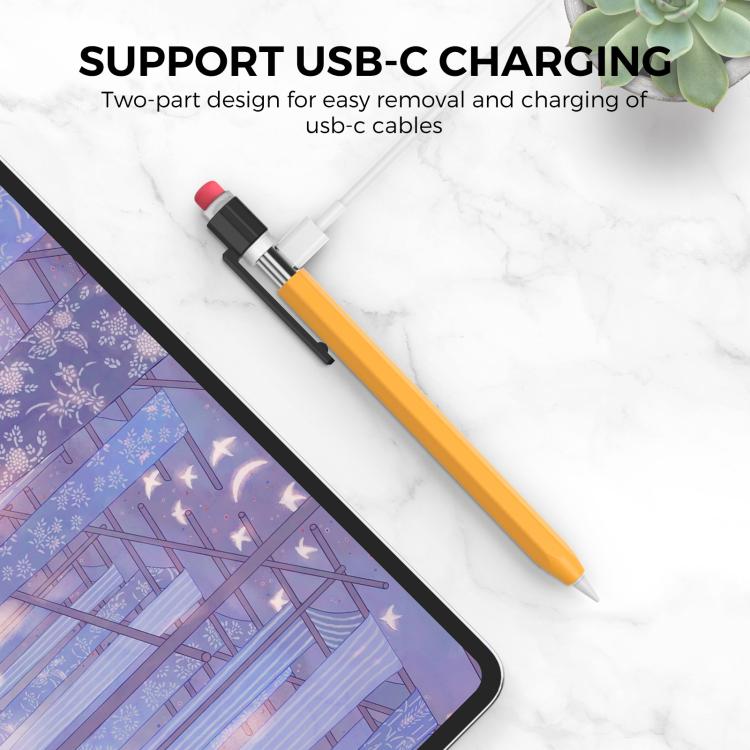 AhaStyle PT180-K Stylus Retro Anti-slip Protection Case, For Apple Pencil USB-C, For Apple Pencil 1, For Apple Pencil 2