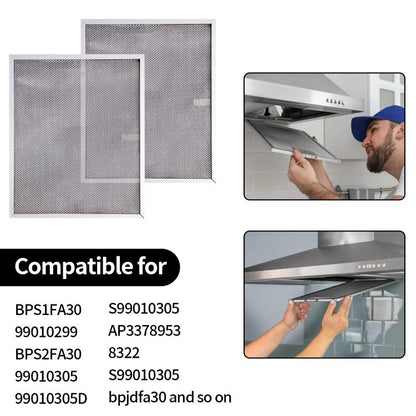 For Broan BPS1FA30 QS1 99010299 Range Hood 2pcs /Pack Grease Filter Replacement Parts