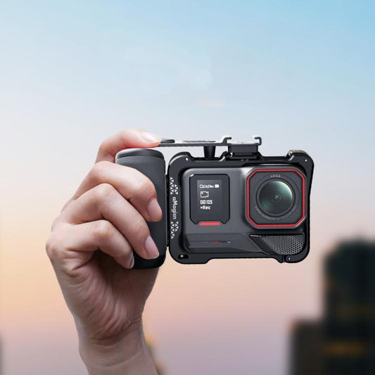 Kit de agarre aMagisn Xplorer para vlogging callejero, compatible con cámaras de acción Insta360, DJI Action y GoPro Hero Series.