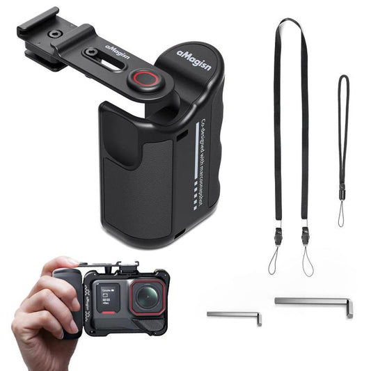 Kit de agarre aMagisn Xplorer para vlogging callejero, compatible con cámaras de acción Insta360, DJI Action y GoPro Hero Series.